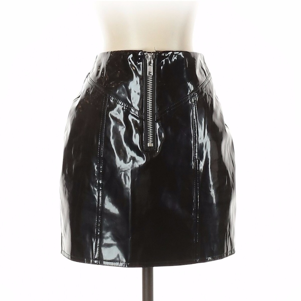 LF One Way Patent Leather Mini Skirt